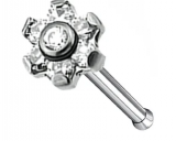 Labret Flor 6 zircônias