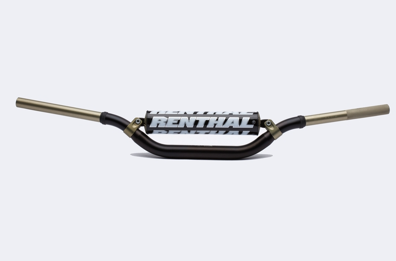 Guiador Renthal Twinwall Villopoto/Stewart preto com protetor preto 996-01-BK-07-185