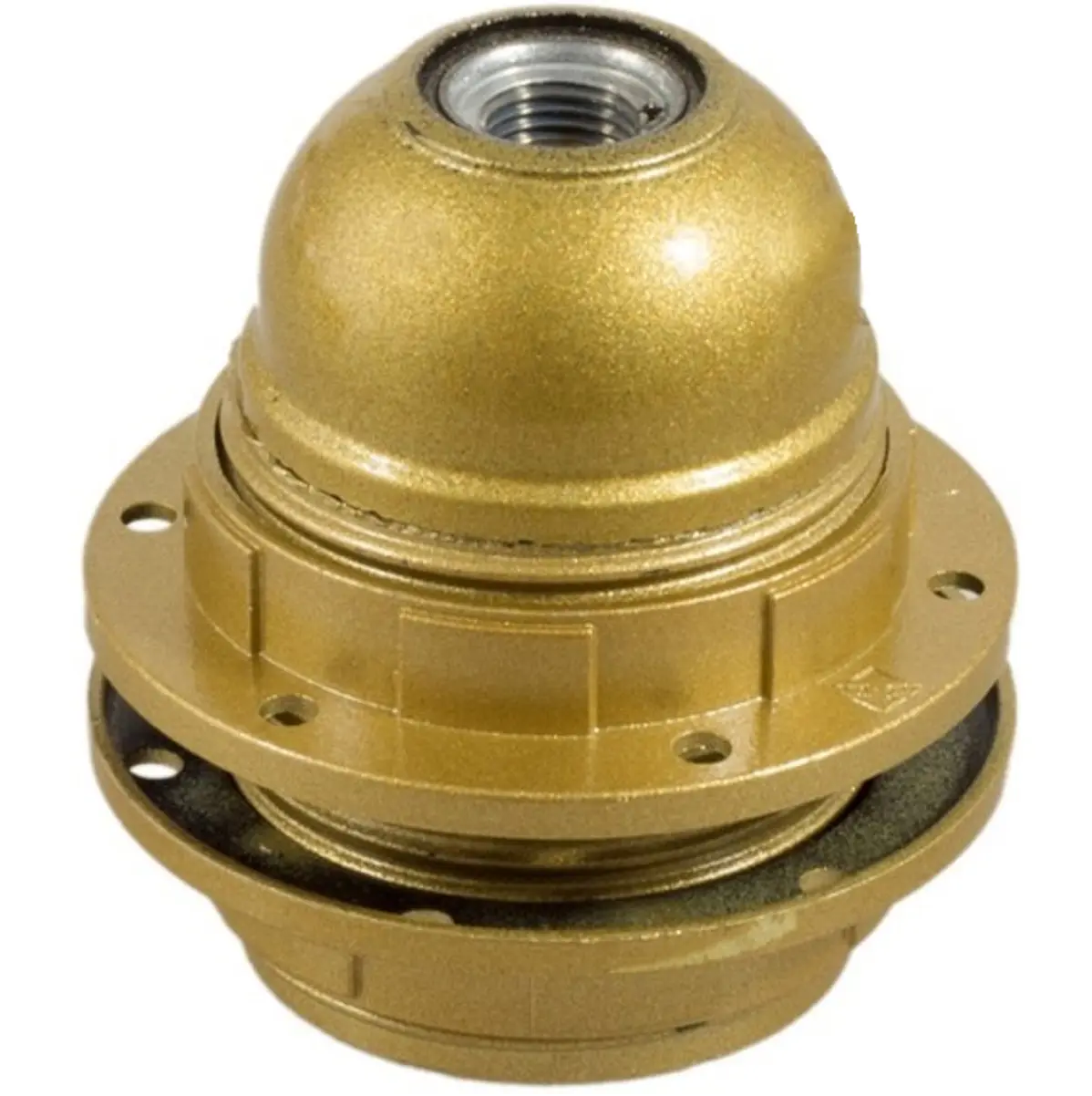 Suporte E27 roscado acetinado c/entrada metálica