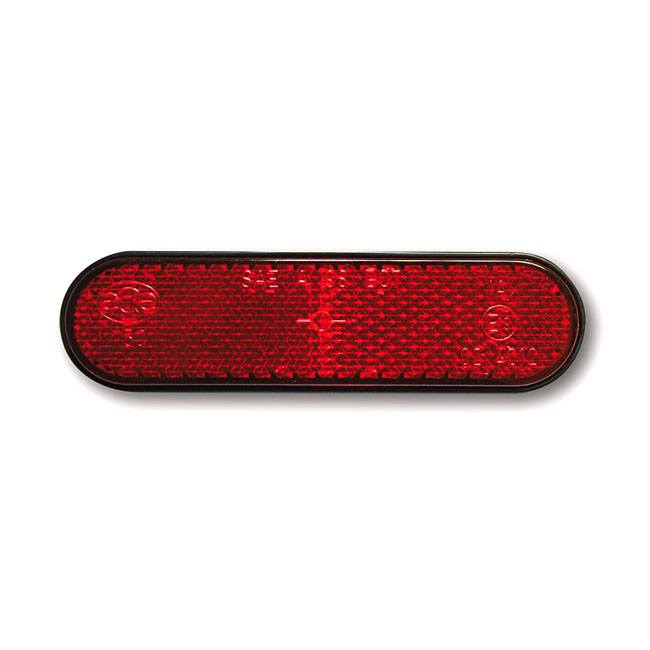 REFLECTOR UNIVERSAL RECTANGULAR 90x25mm COM CANTOS REDONDOS VERMELHO