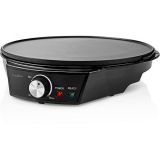 MÁQUINA PARA FAZER CREPES DIÂMETRO: 300 mm | 1200 W | REVESTIMENTO ANTIADERENTE | CONFIGURAÇÃO DE TEMPERATURA | LUZ INDICADORA | PRETO | METAL 