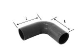TUBO CURVO 90º SILICONE 16X152X152MM