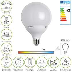 LAMPADA LED E27 8,5W 806LM