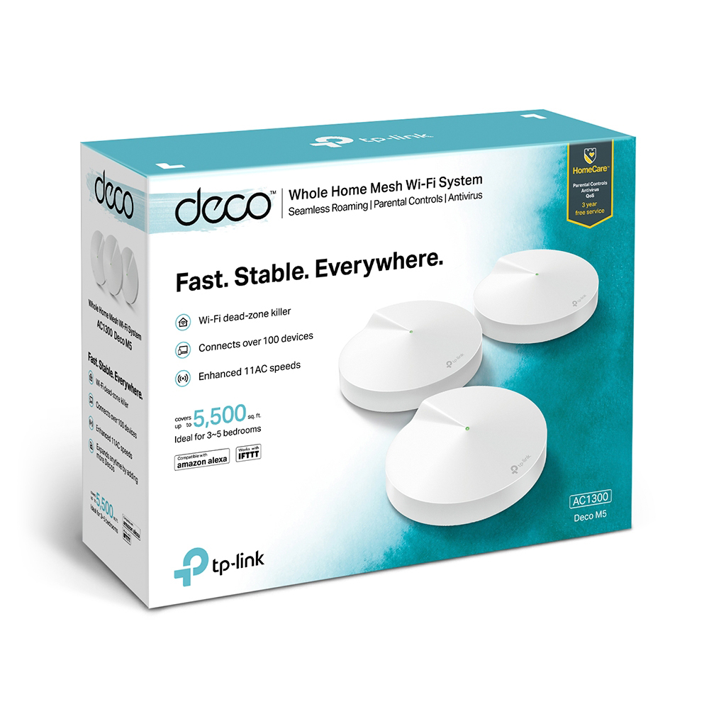 TP-Link Deco M5 AC1300 Whole-Home Wi-Fi - 3 uni
