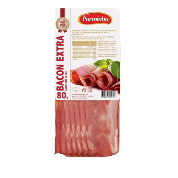 BACON EXTRA FATIADO PORMINHO 80G