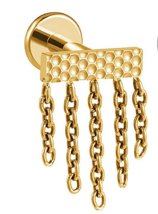 Retângulo com corrente Gold