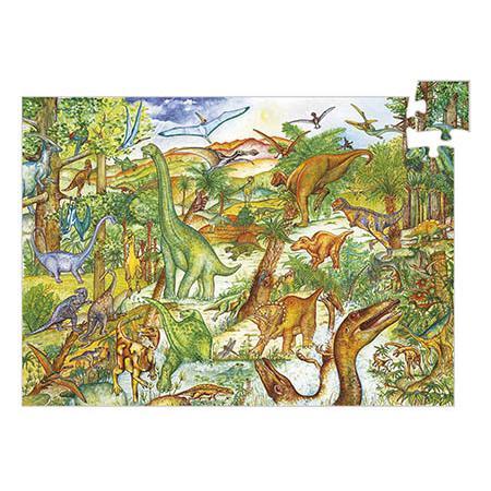 DINOSSAUROS + LIVRO - PUZZLE DE OBSERVAÇÃO 100 PEÇAS