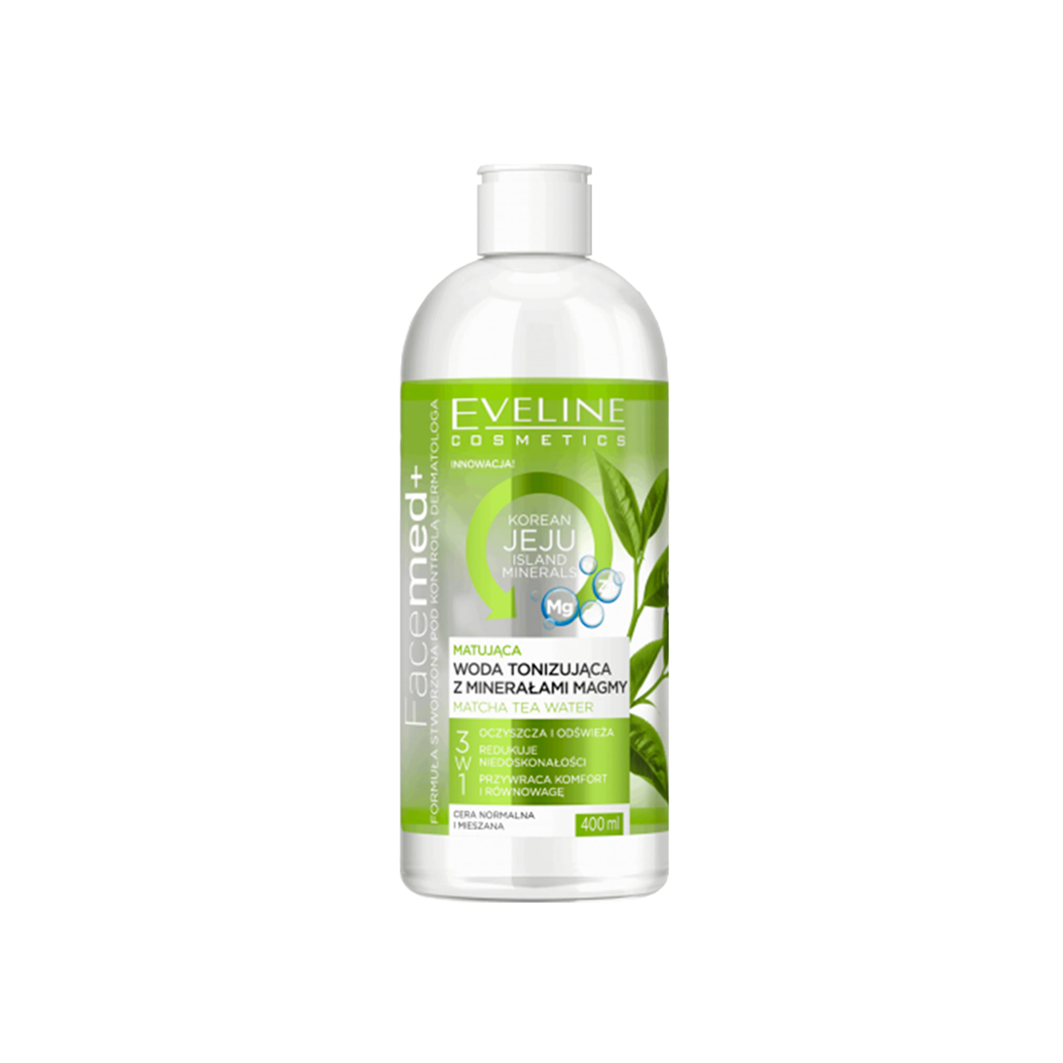 Eveline FACEMED+ Tônico Facial Matificante com Minerais de Magma 400ML
