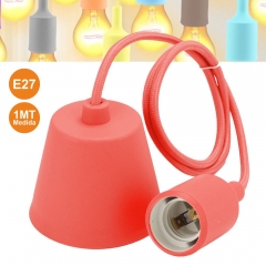 Cabo de suspenção de silicone vermelho E27