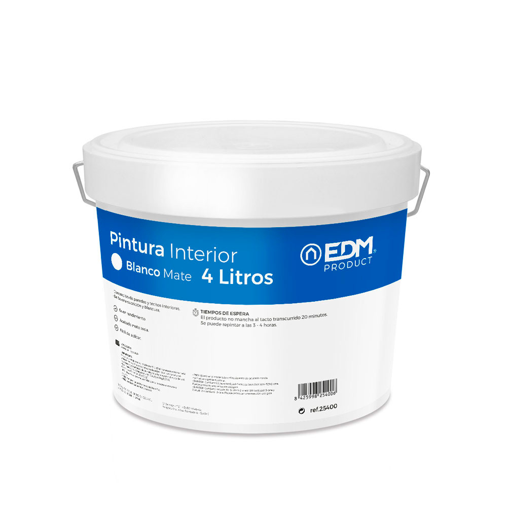 TINTA PLAST MATE INTERIOR  4LT BRANCO EDM