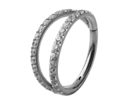 Argola Braga dupla 8mm Silver