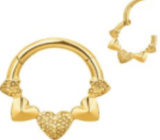 Argola Conjunto Coração 4 Liso  - 10mm