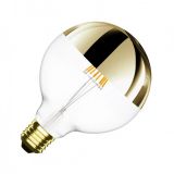 Lampada led E27 6W regulável filamento Gold reflect supreme G125