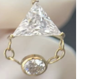 Piercing Triangulo Pendente CZ