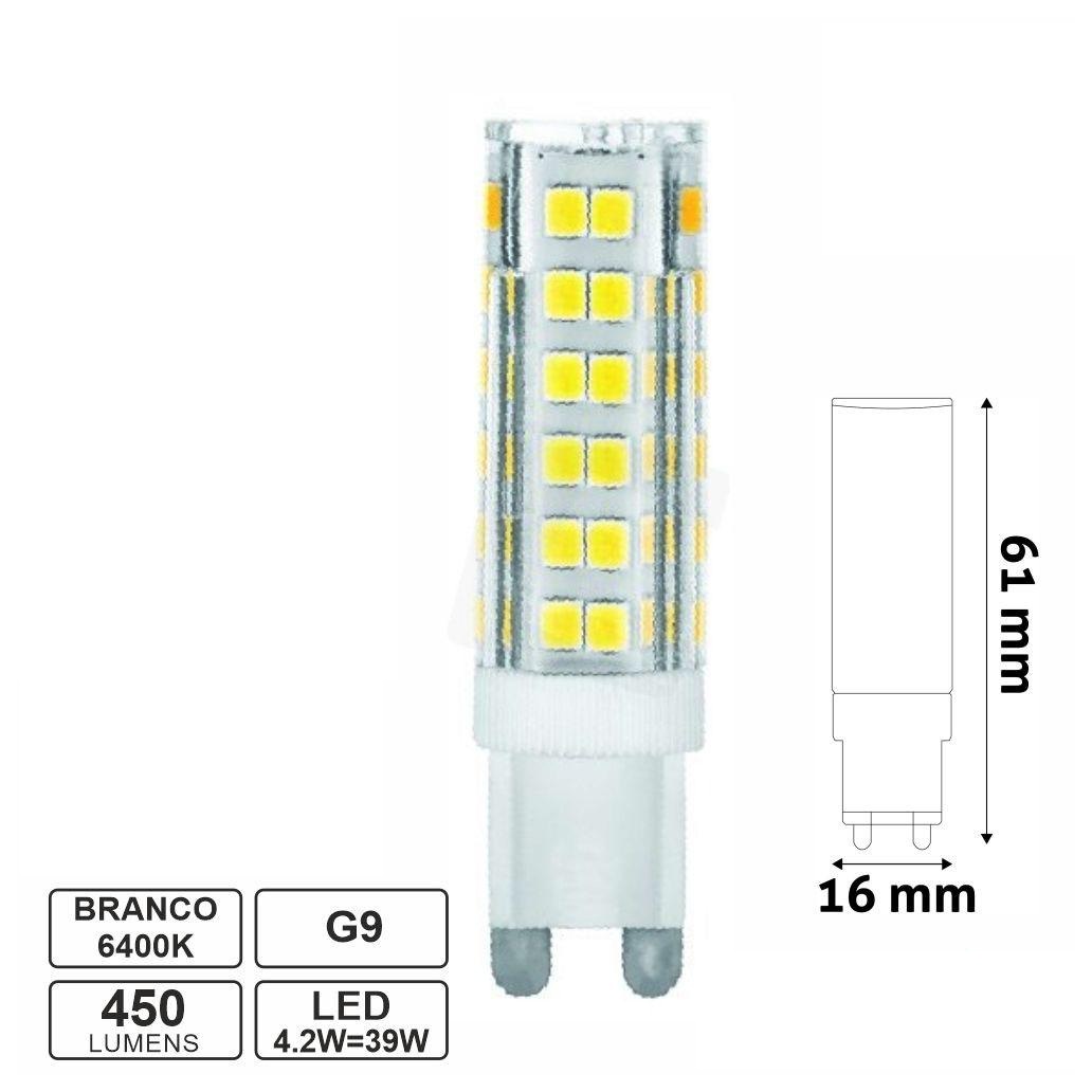Lampada led G9 4.2W 230V 6400K 450lm