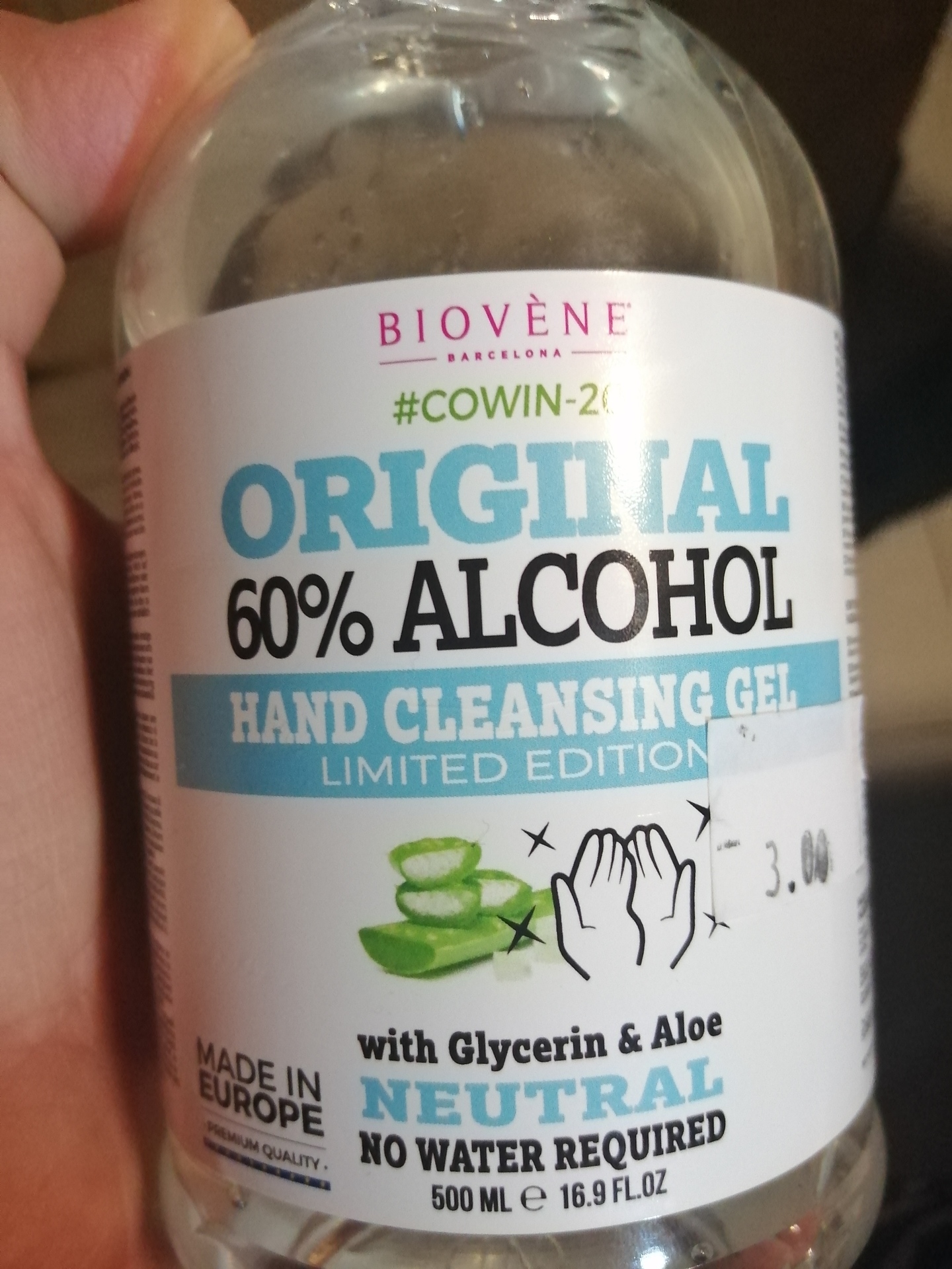 Alcool gel original higienizante com aloe vera
