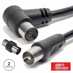 CABO COAXIAL M/F 2MT PRETO