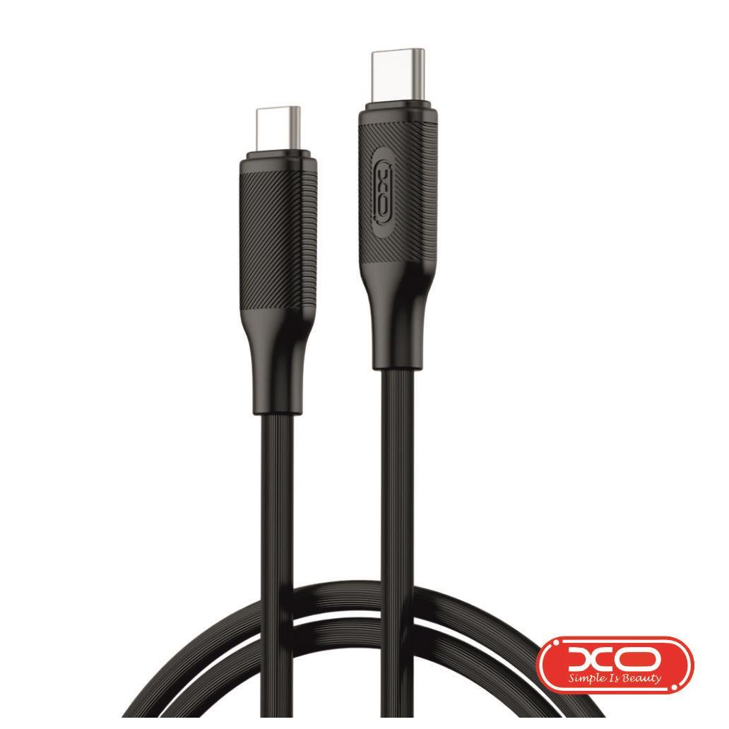Cabo USB-C macho / USB-C macho 1m 60W PD preto 