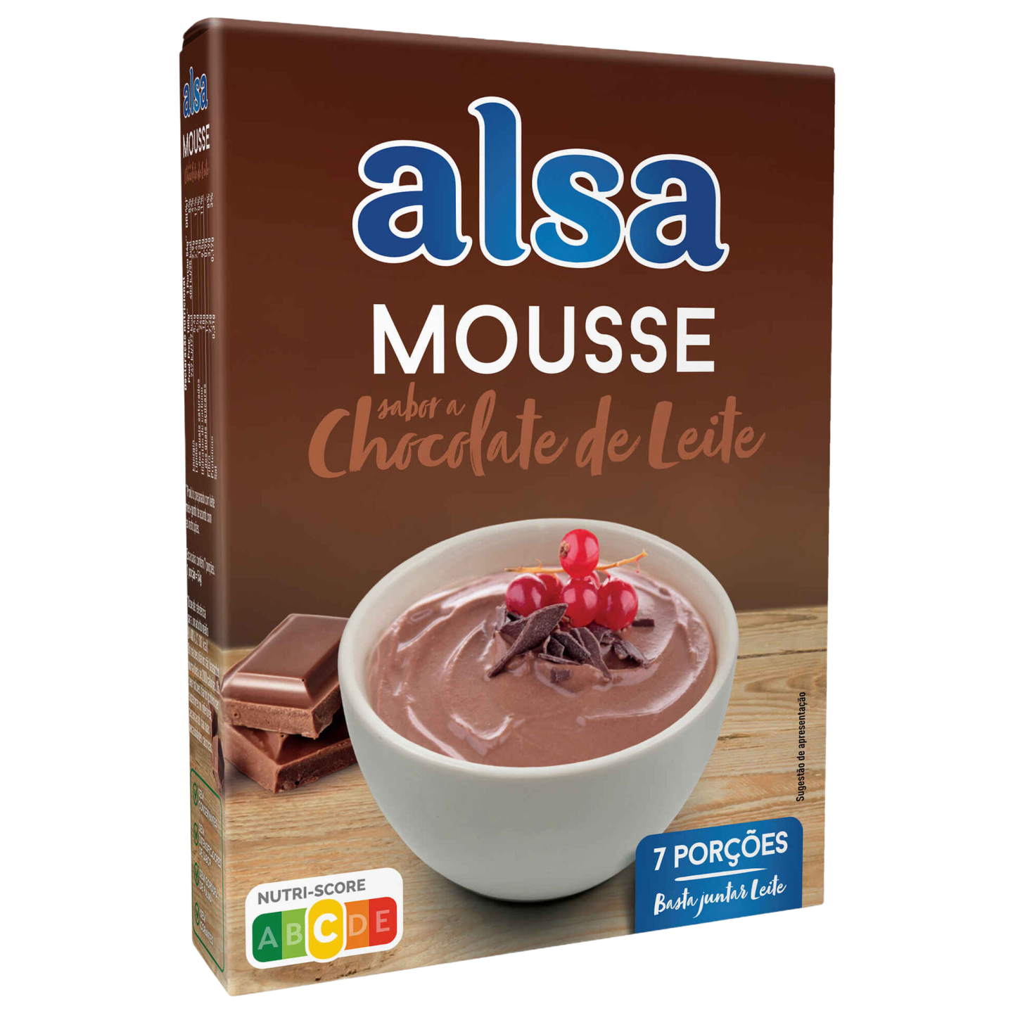 MOUSSE CHOCOLATE LEITE ALSA 132G