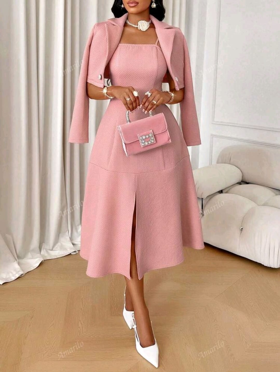 Conjunto Vestido com Casaco