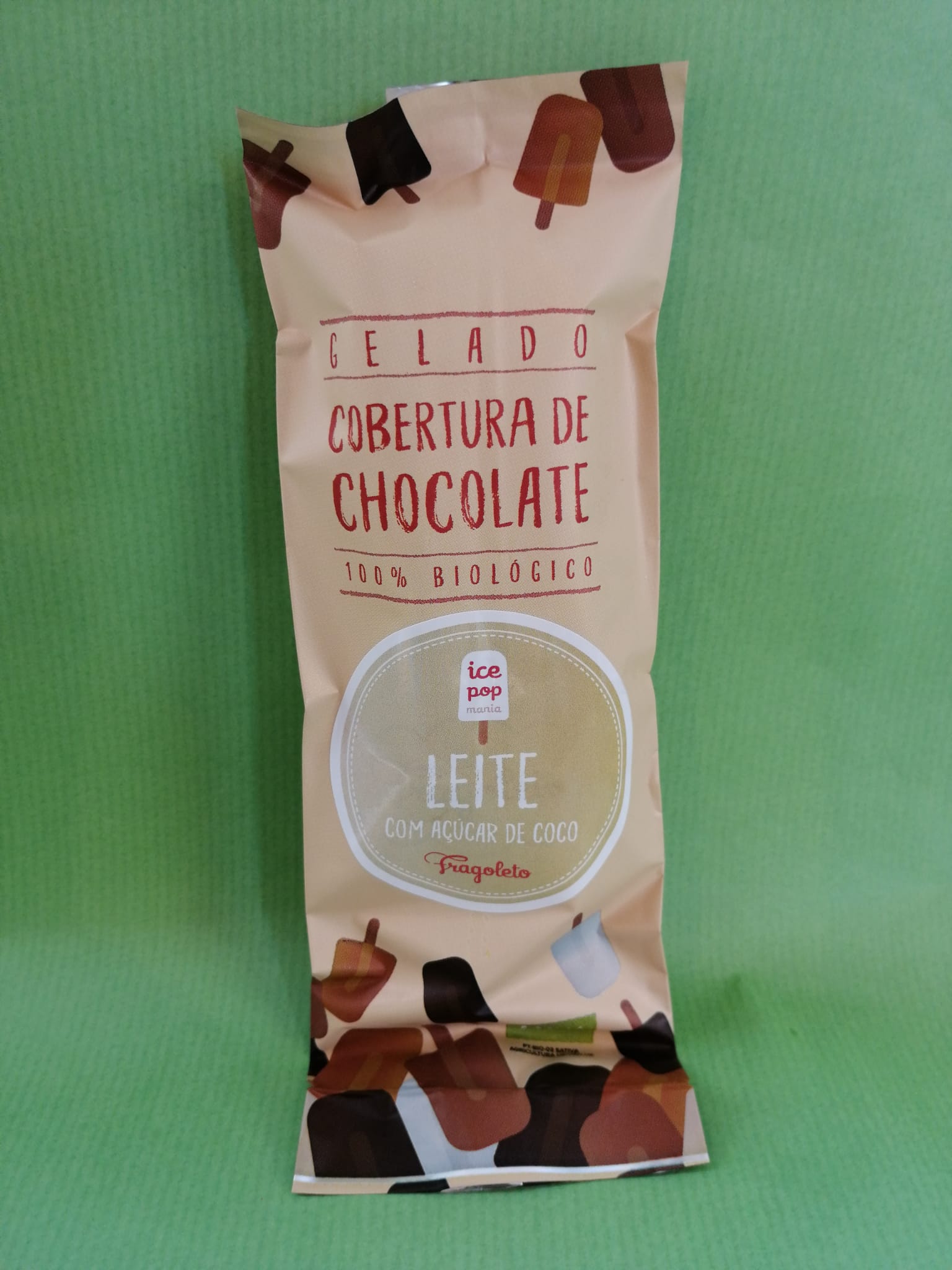 Gelado Leite c/chocolate 63ml  Bio Fragoleto
