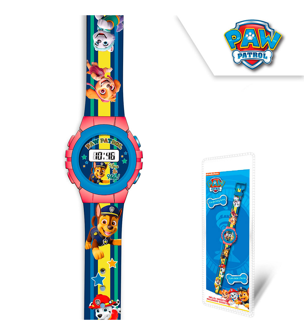 Paw Patrol-Relógio Digital 