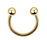 Ferradura Lisa Gold titânio 