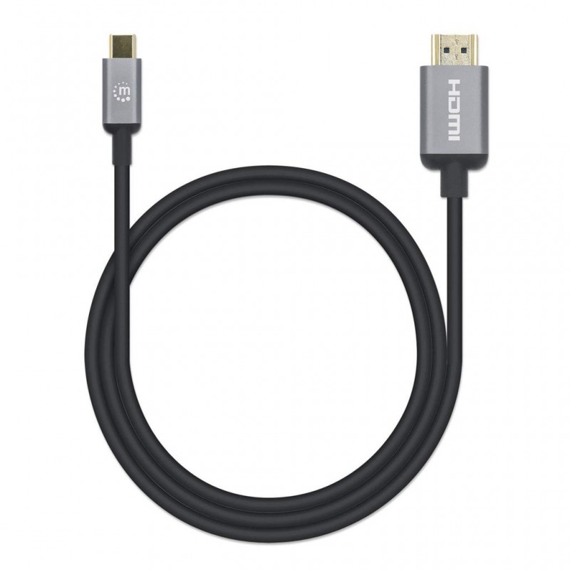 CABO USB-C 1MT (M) PARA HDMI (M) 4K MANHATTAN Gold-Plated