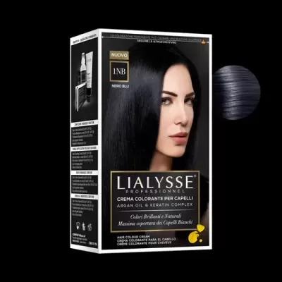 Creme Colorante para Cabelo 1NB Preto Azulado Lialysse