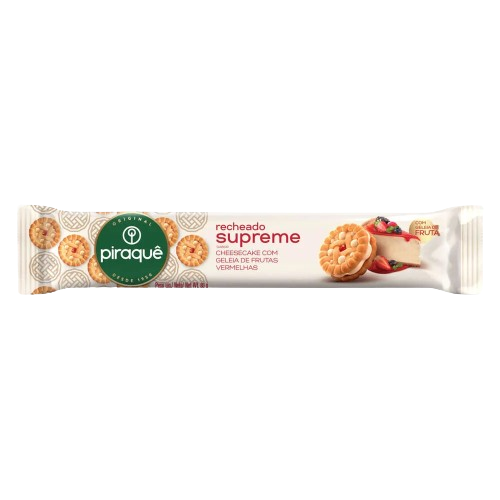 BISCOITO RECHEADO SUPREME CHEESECAKE PIRAQÊ 100G