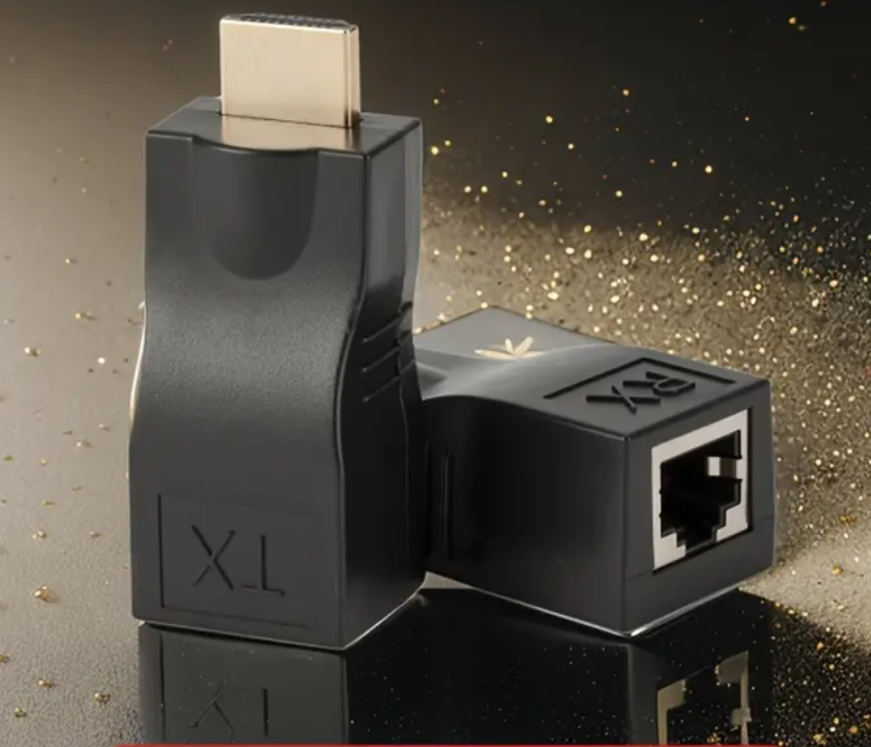 Extensor HDTV 30 Metros / 1181,1 Polegadas Cabo De Rede ÚnicoTransmissão HD Para Amplificador De Sinal Rj45 Transmissor CAT-5e CAT6 Suporte 1.4 3D 1080P Resolução