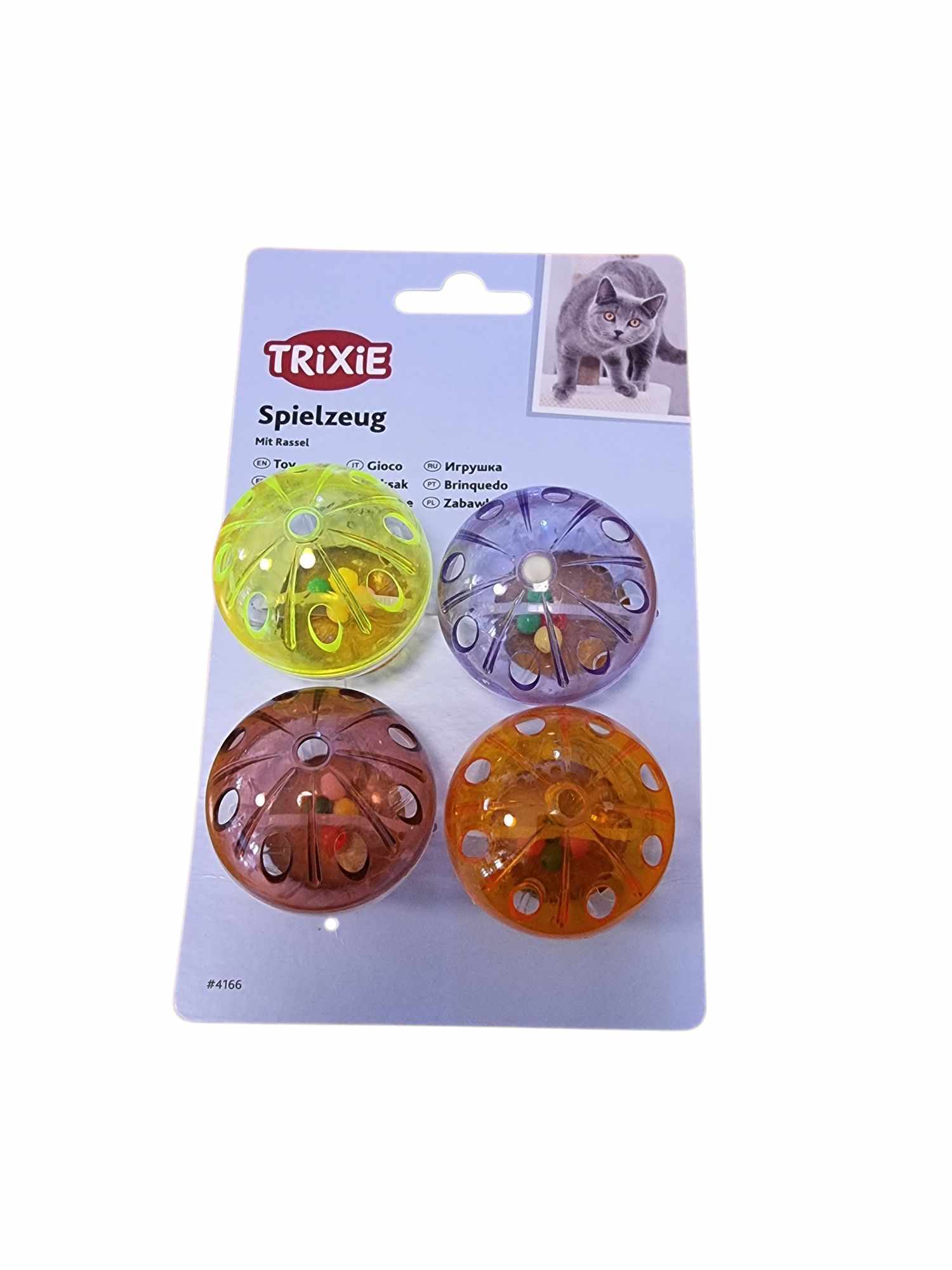 BOLAS CHOCALHO C/ GUIZO E BONECO (4 UNID)