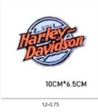 PATCH REDONDO BRANCO E LARANJA HD 10 x 6.5 