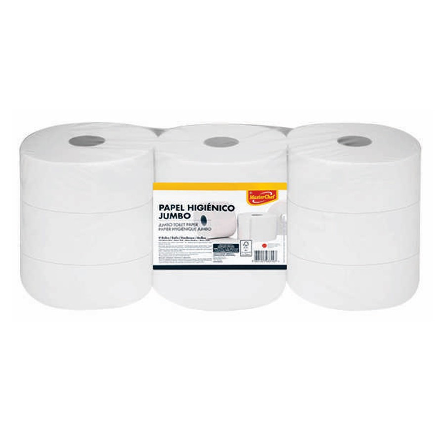 Papel Higiénico Jumbo F/Simples MasterChef Branco 350 Metros