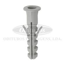 BUCHA PLASTICA C/GOLA 6MM 100UN