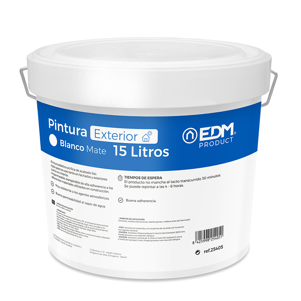 TINTA PLAST MATE EXTERIOR 15LT BRANCO EDM