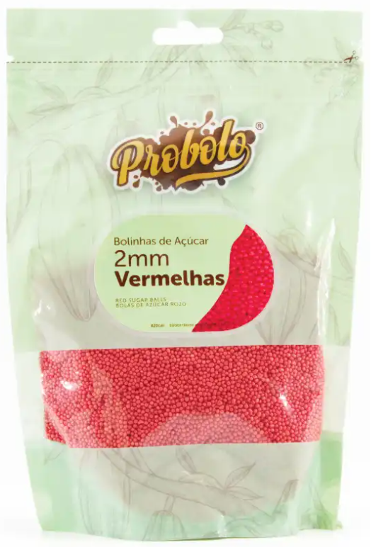 BOLINHAS AÇÚCAR  VERMELHO 60GR