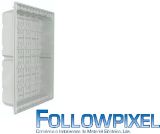 Caixa de embeber para quadro de 60 módulos/44 módulos+DCP/ATI 12CC+24PC