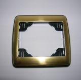 Espelho simples antracite/ouro