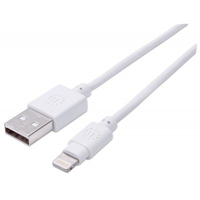 CABO ILYNK USB-A 0.5MT (M) TO LIGHTNING (M) BRANCO MANHATTAN