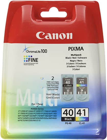 Multipack Canon - PG40 + CL41 - preto + tricolor - 16ml + 12ml