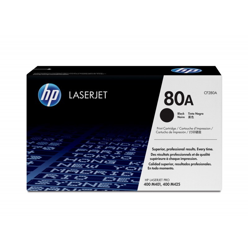 80A BLACK ORIGINAL LASERJET TONER CARTRIDGE, CF280A