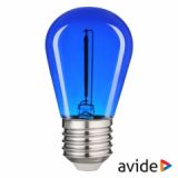 Lampada led E27 1W 230V filamento azul 50lm AVIDE