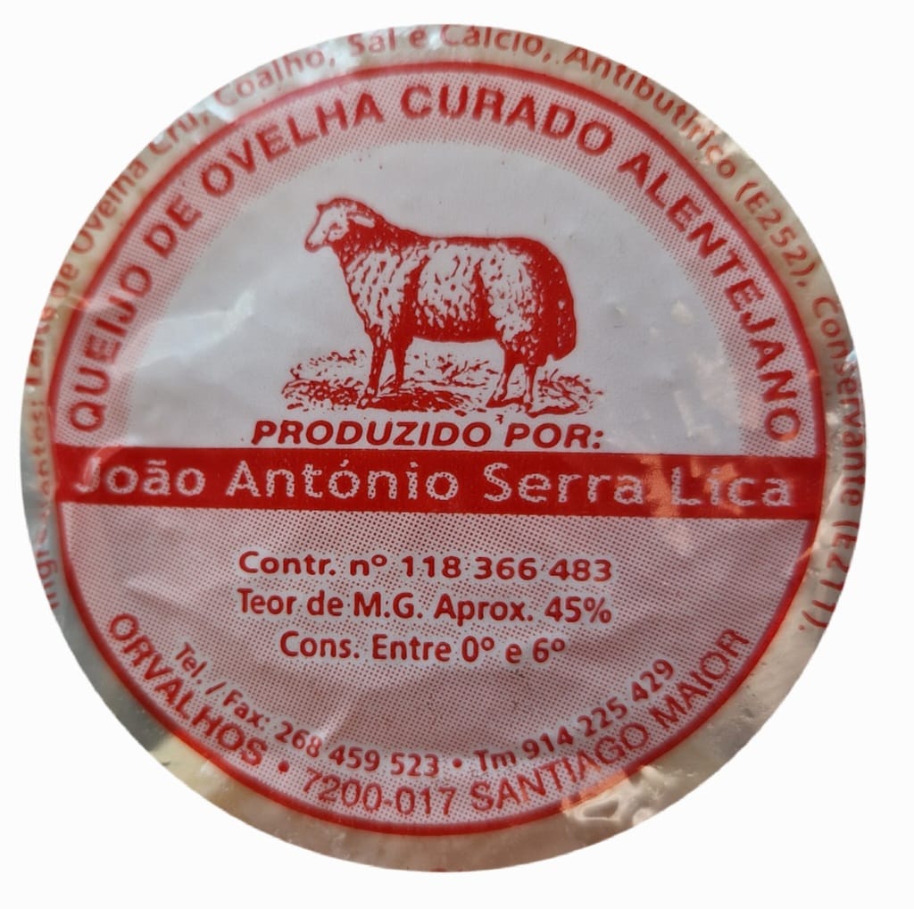 QUEIJO OVELHA CURADO ALENTEJANO "J.ANT. SERRA LICA" (PACK 2UNID.)