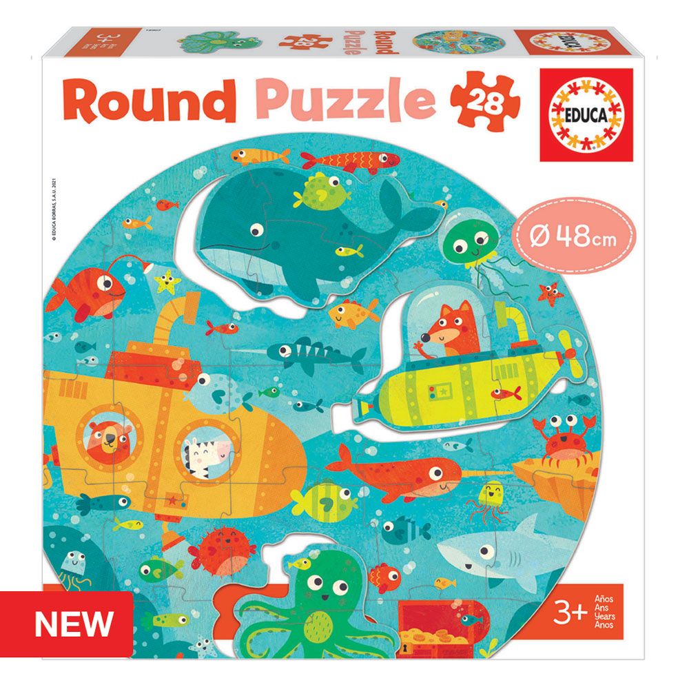 ROUND PUZZLE 28 PEÇAS NO FUNDO DO MAR