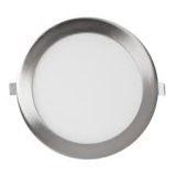 Painel led circular aço escovado 18W 3000K  branco quente