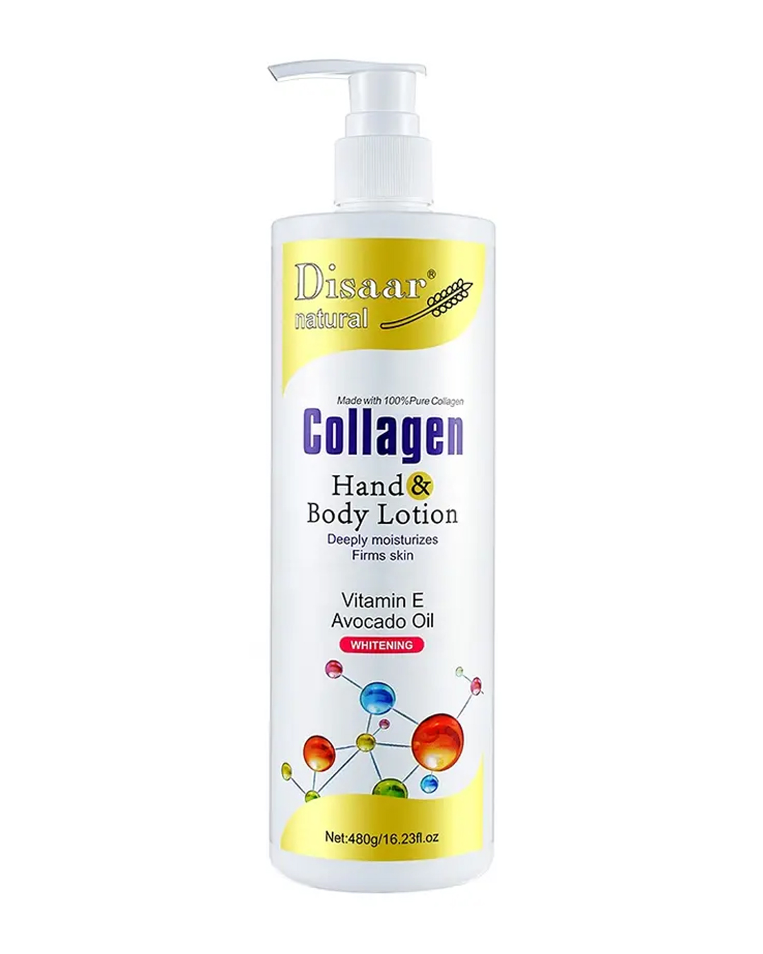 LOÇÃO PARA MÃOS E CORPO DE COLÁGENO E VITAMINA E - 430ML