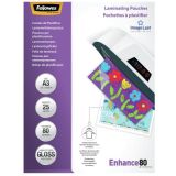 BOLSAS PLASTIFIC.FELLOWES 80MIC A3/25