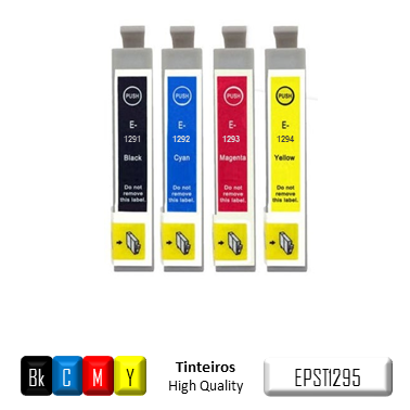Conjunto tinteiros jato tinta - 4 cores - para Epson T129séries