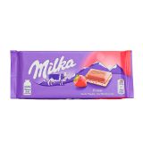 Tablete de Chocolate Milka Morango 100g